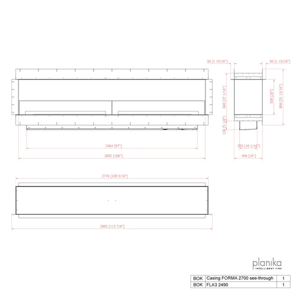 Forma 2700 Tunelový bio krb