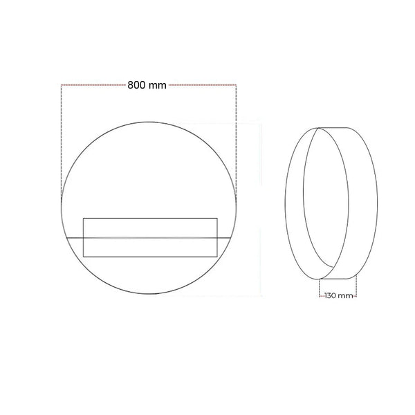 Delaware XL černý - Ø80 cm