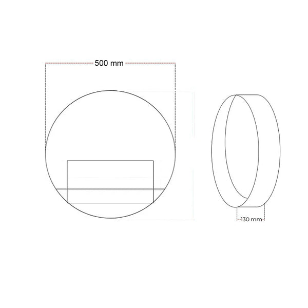 Delaware S kulatý designový krb - Ø50 cm