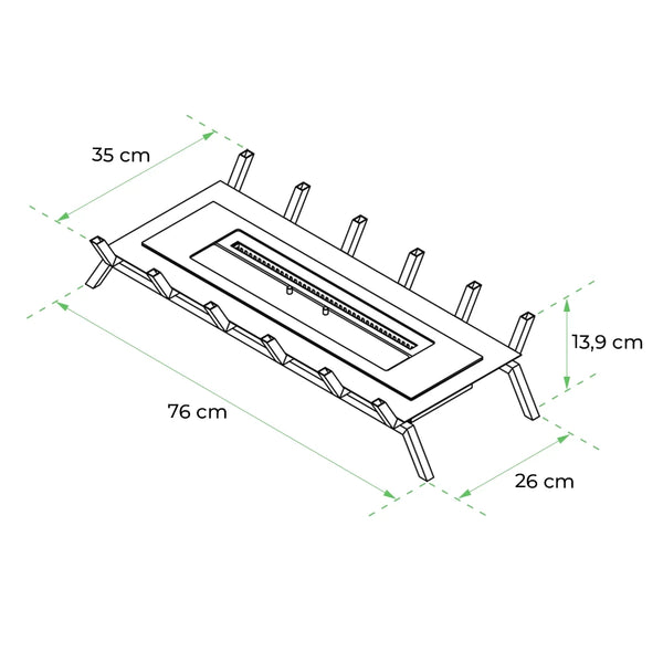 Bioethanolový rošt XL – 80 cm