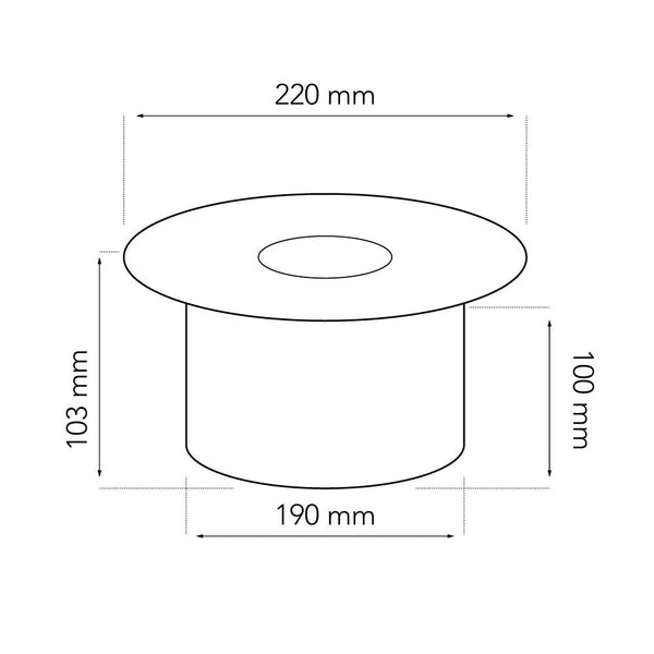 Venkovní kulatý biolihový hořák 2,5 litru Ø19 cm