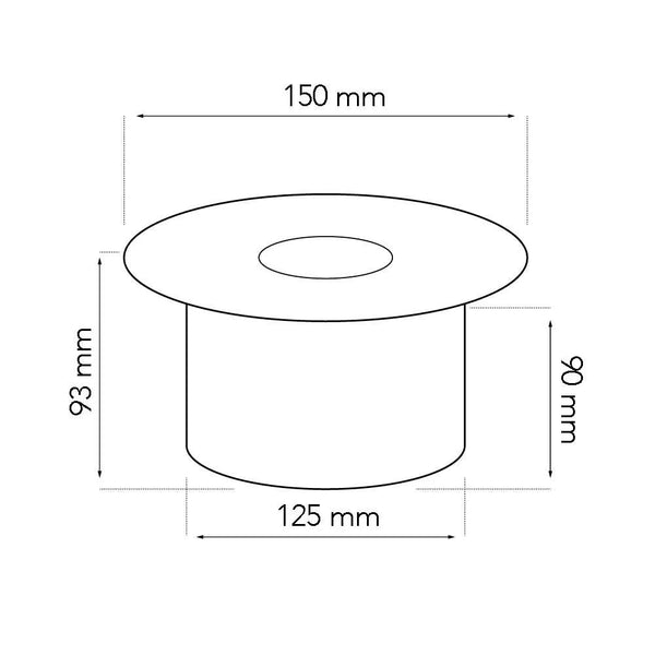 Kulatý venkovní 1 litrový ethanolový hořák Ø15 cm
