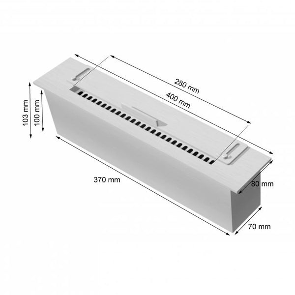 Slimline hořák ocel - 40 cm