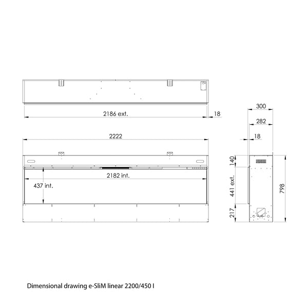 e-SliM Linear 2200-450 I - krb na vodní páru