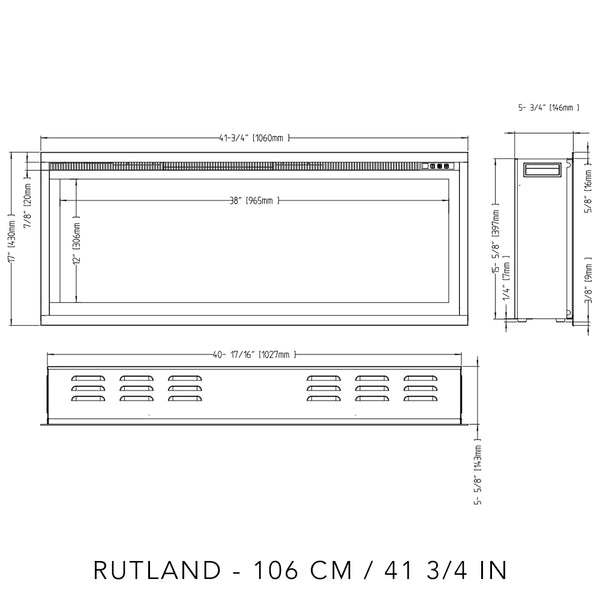 Royal elektrický krb 42" – nástěnný krb