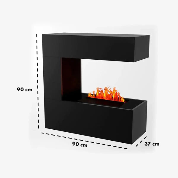 Schiller Wall Black - OMC 400 | nástěnný krb na vodní páru