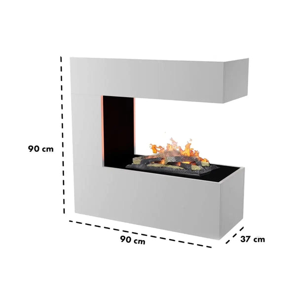 Schiller Wall White - OMC 400 | nástěnný krb na vodní páru