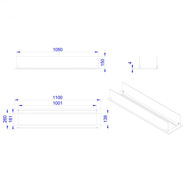 Vestavný profil – 100 cm