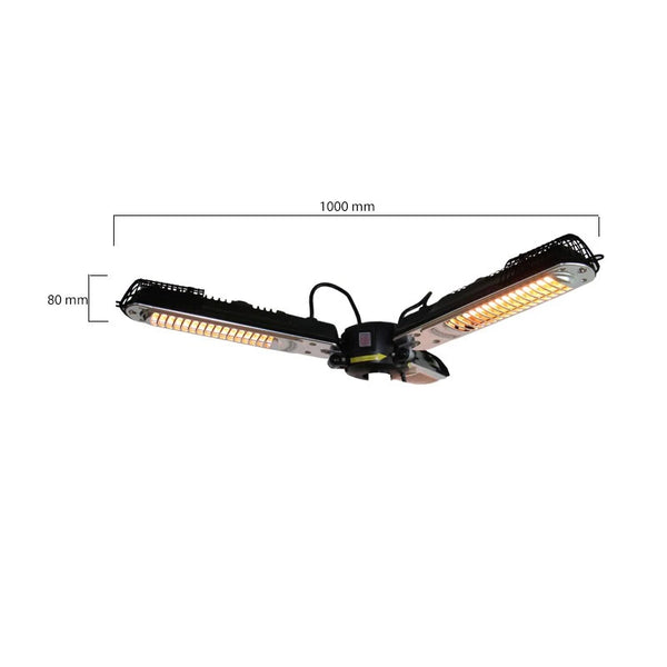 Topidlo na slunečník model 650-1300-2000 W, černé
