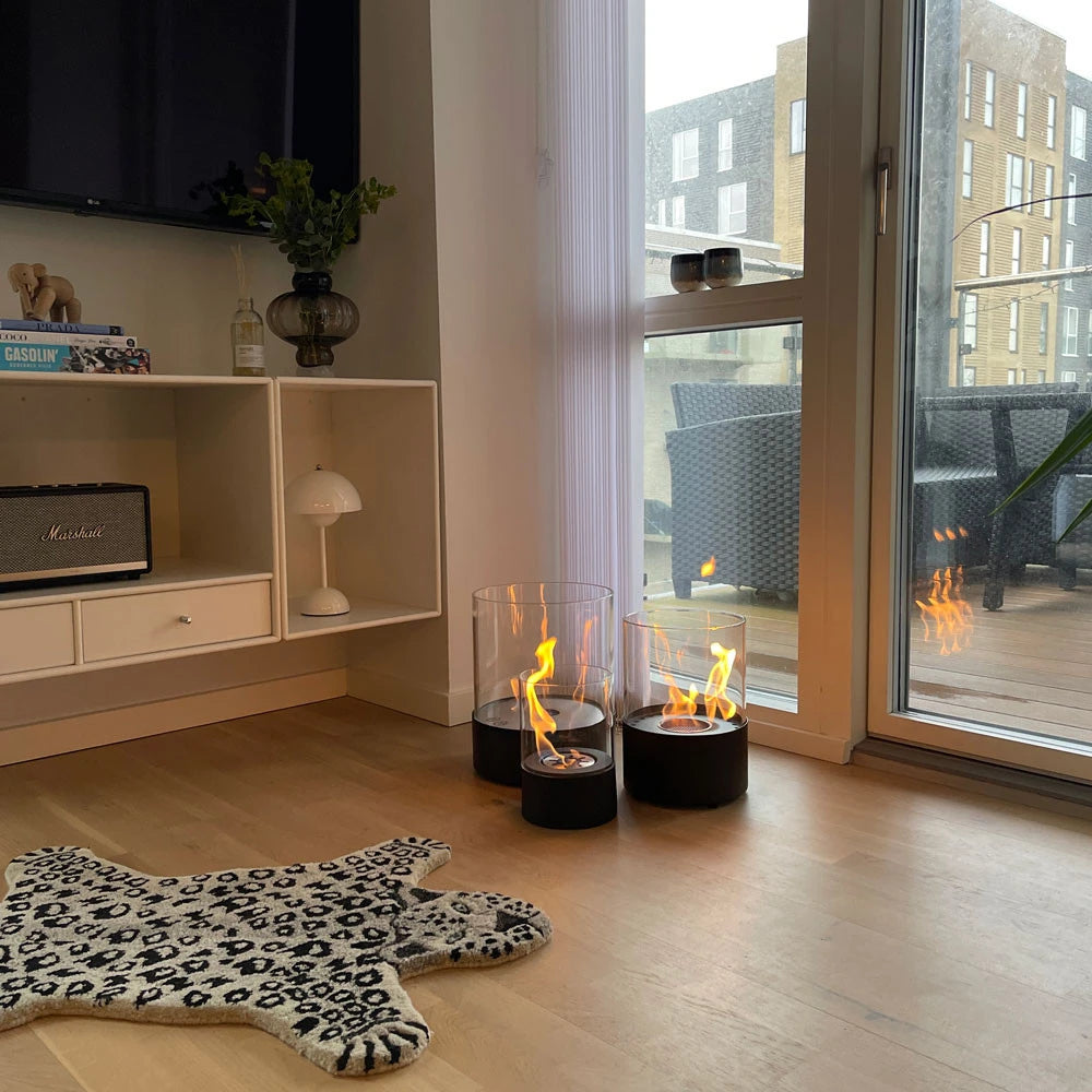 Kennington kulatý stolní biolihový krb – černý