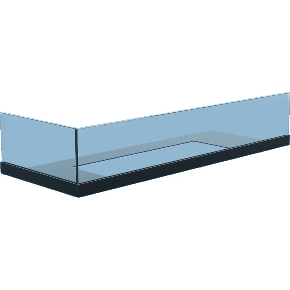 Sklo pro rohový bio krb - 60 cm vlevo