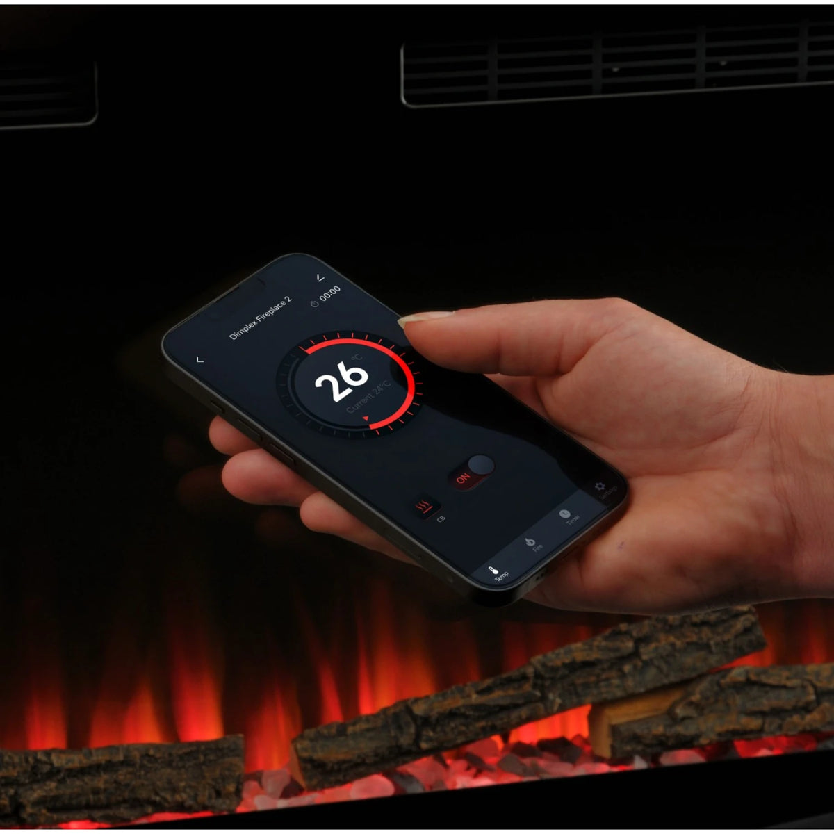 Sense 50 Elektrický krb – vestavěný nebo nástěnný