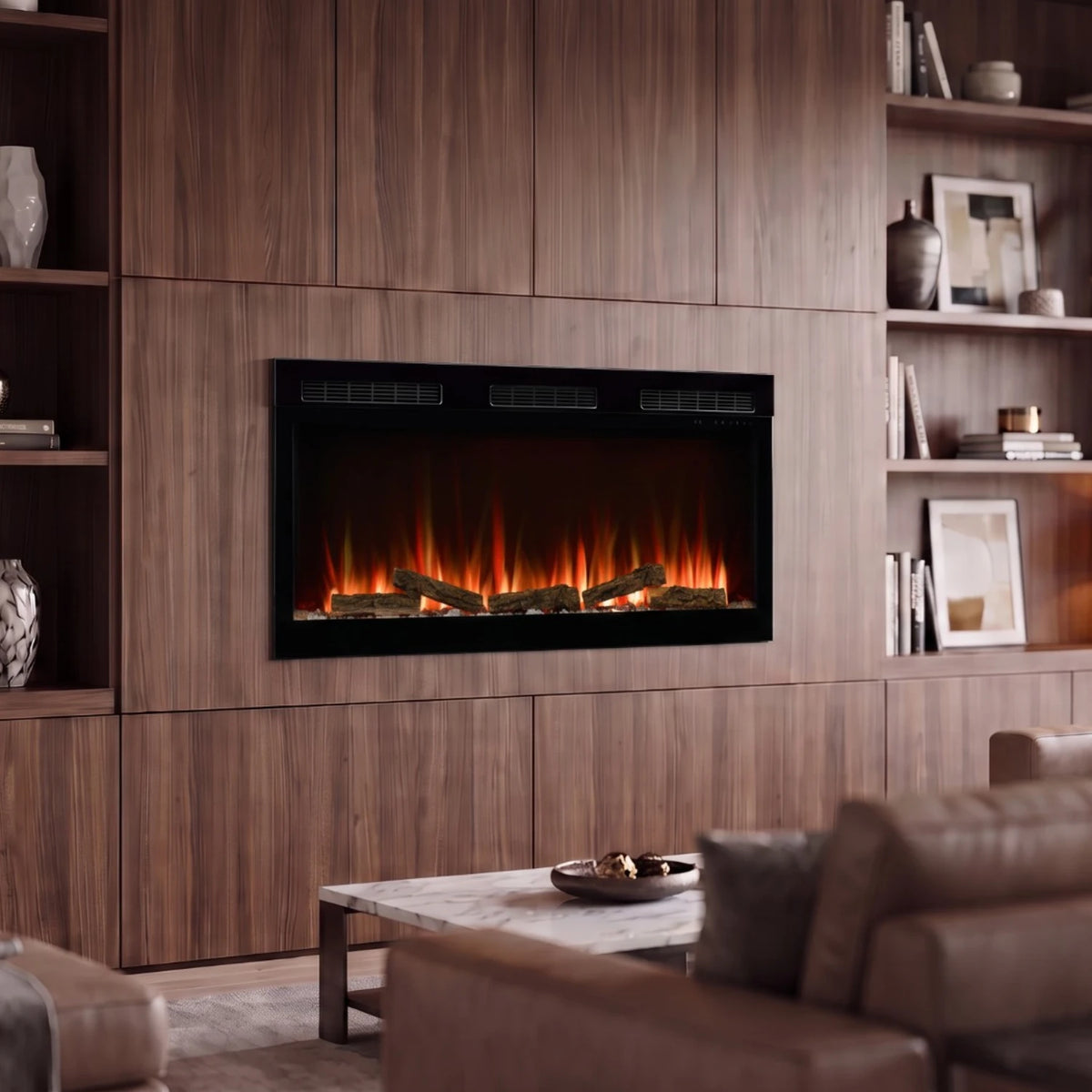 Sense 50 Elektrický krb – vestavěný nebo nástěnný