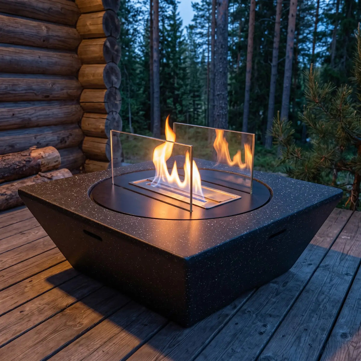 EMBER – žulově černý – venkovní bioethanolový krb