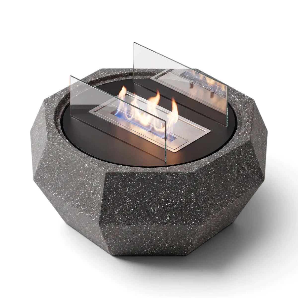 NOVA - žulová černá - venkovní bioethanolový krb