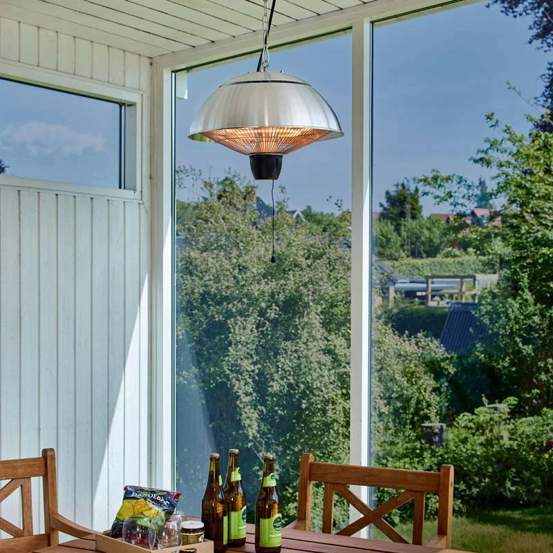 Terasový ohřívač závěsný 600–1500 W, HA, Ø42 cm