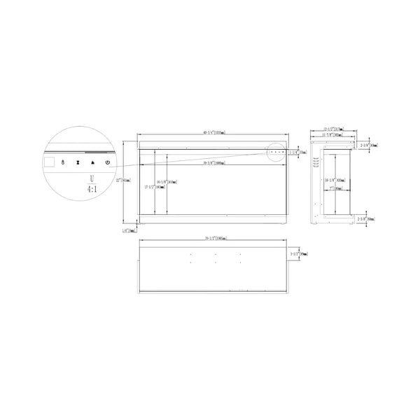 SuperB 40 – 104 cm vestavěný elektrický krb