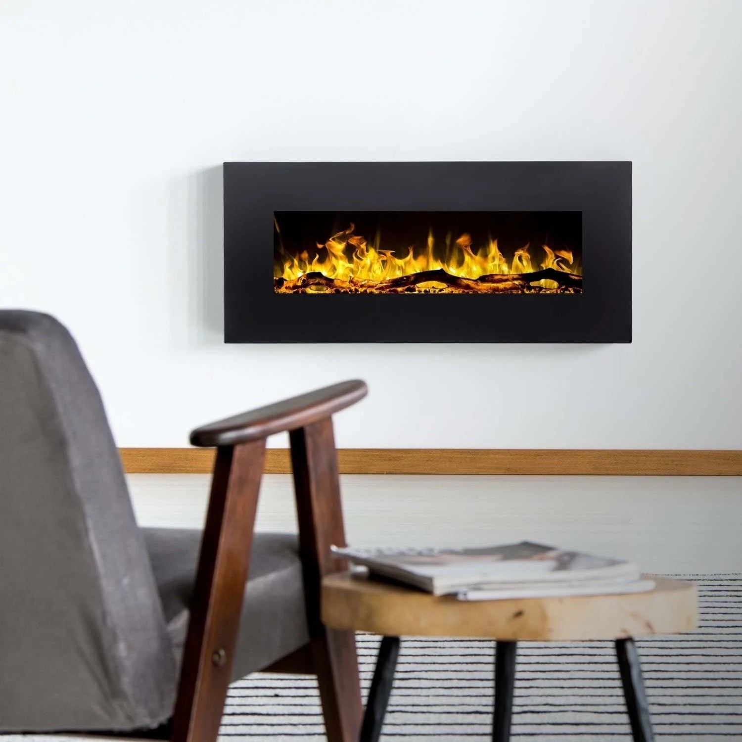 Albion 128 cm – nástěnný elektrický krb