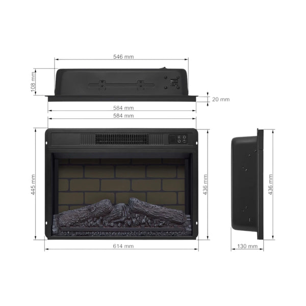 ArtiFlame AF23BS - 23" elektrická krbová vložka