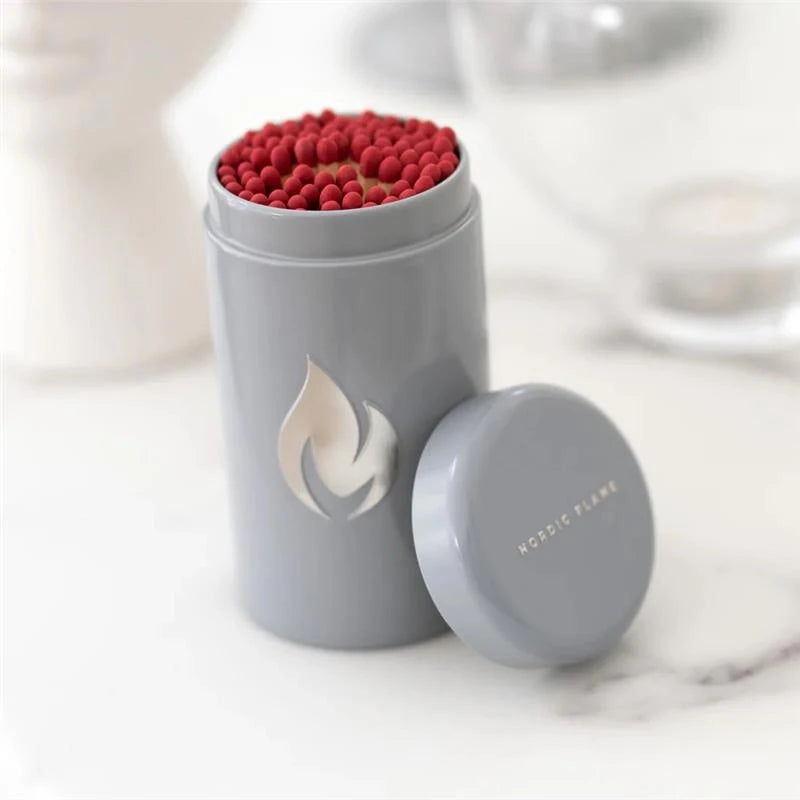 Designový zásobník na zápalky – šedý