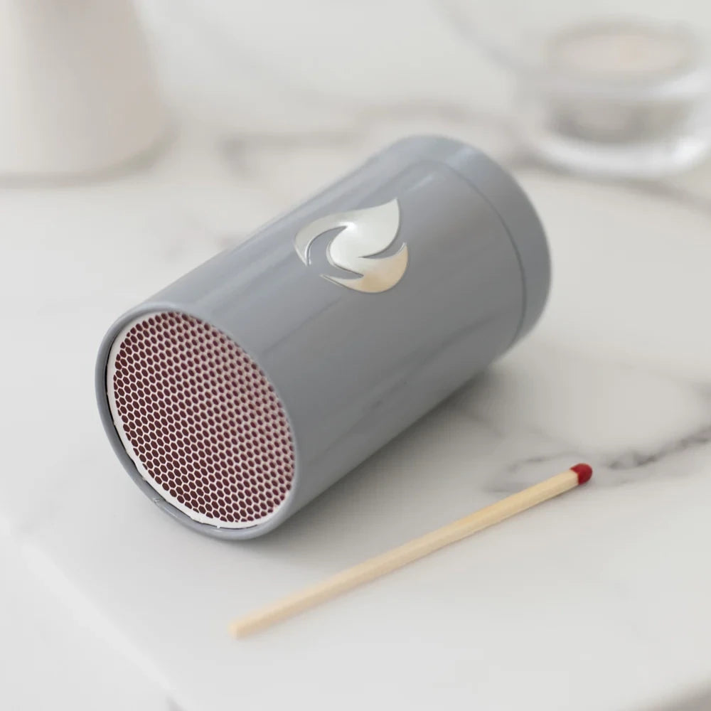 Designový zásobník na zápalky – šedý