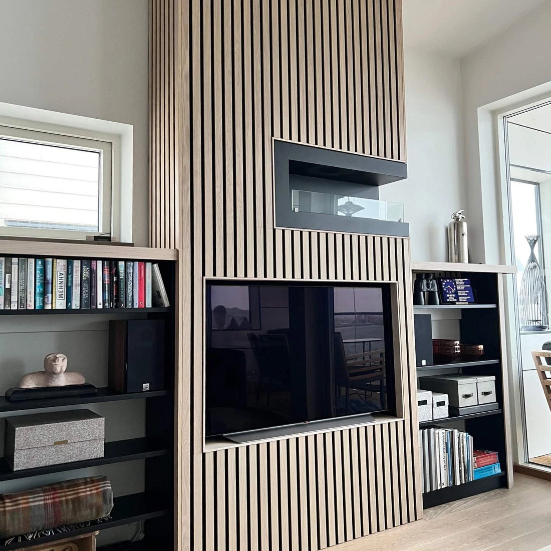 Rohový krb 85 cm – levý