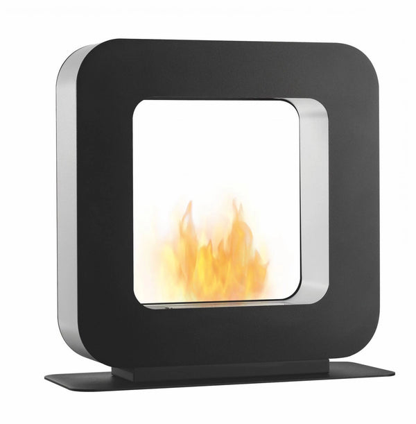 Safretti Curva ST - Black, free-standing bio fire