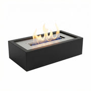 ScandiFlames Bio Grate 30.5 cm bioethanol insert, lit flame, studio view