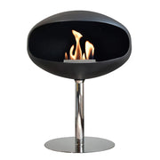 Cocoon Pedestal - matná černá s ocelovým podstavcem