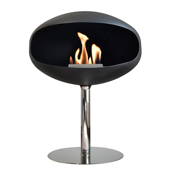 Cocoon Pedestal - matná černá s ocelovým podstavcem