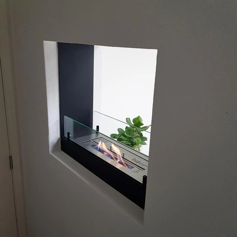 Vestavěný bio krb v černé barvě - 60 cm