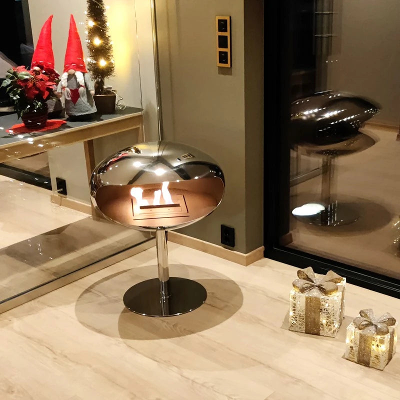 Cocoon Pedestal – leštěná ocel