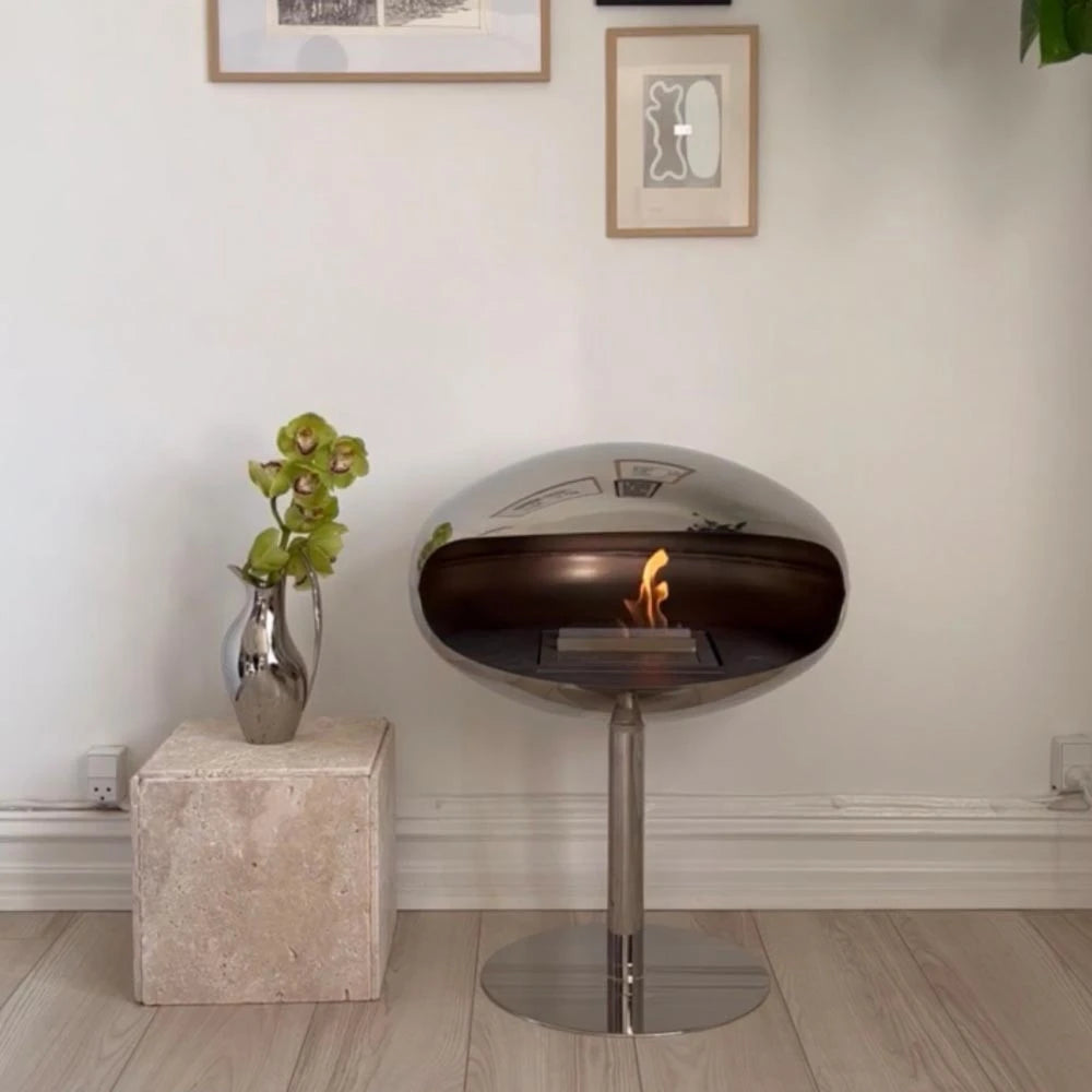 Cocoon Pedestal – leštěná ocel