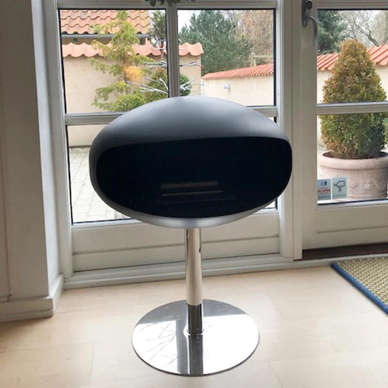 Cocoon Pedestal - matná černá s ocelovým podstavcem