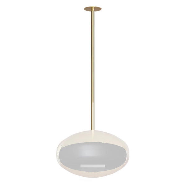 Polished Brass Ceiling Mount and Rod for Cocoon Fires Bioethanol Fireplaces