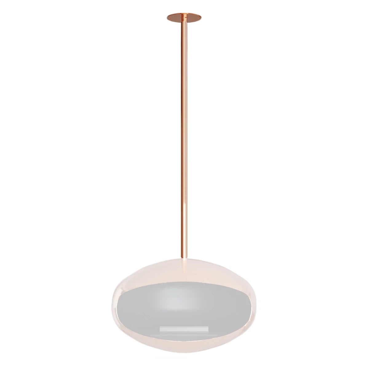 Leštěný měděný stropní držák a tyč – Cocoon Fires