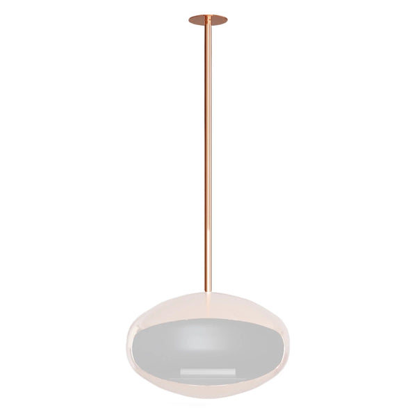 Leštěný měděný stropní držák a tyč – Cocoon Fires