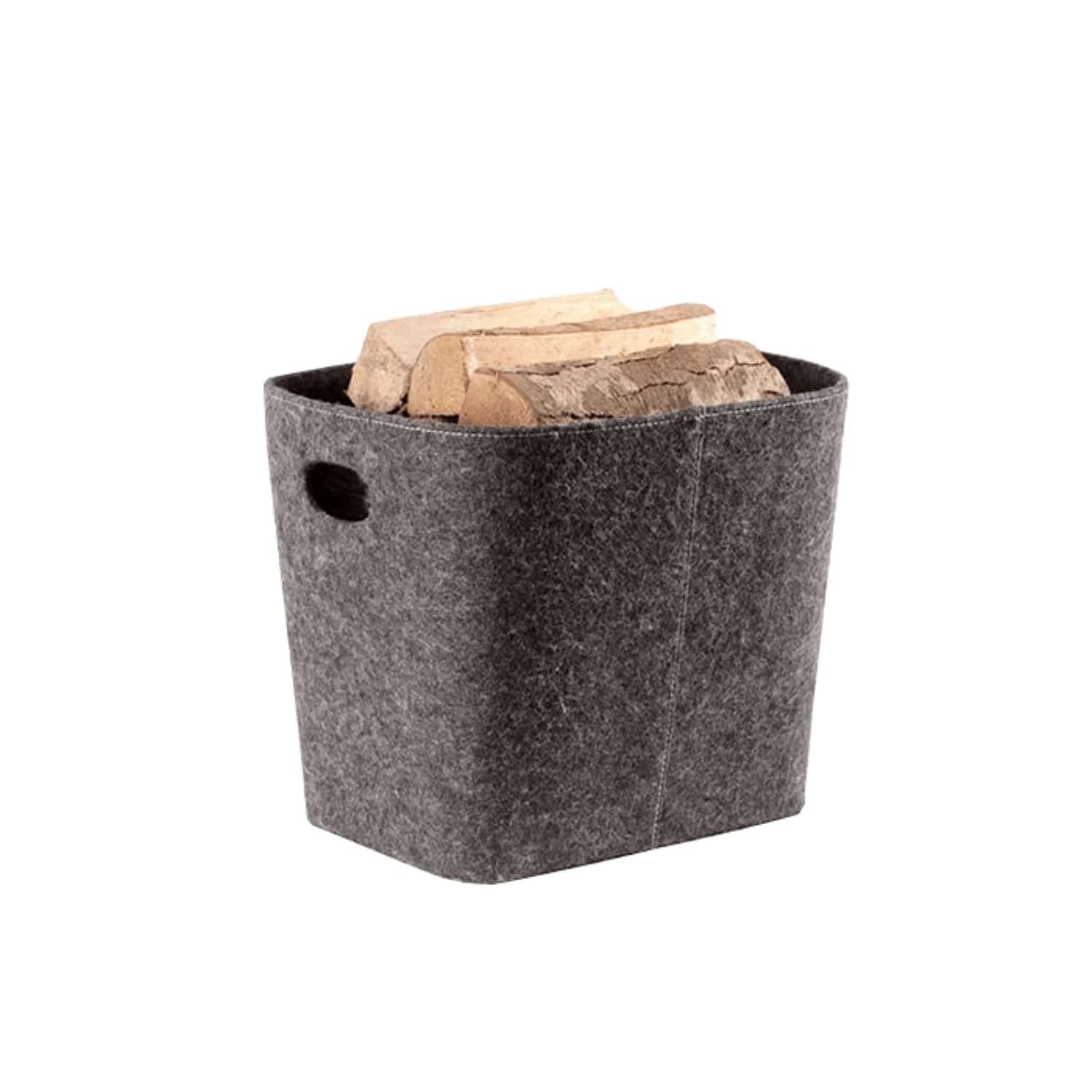 Koš na dřevo z plsti