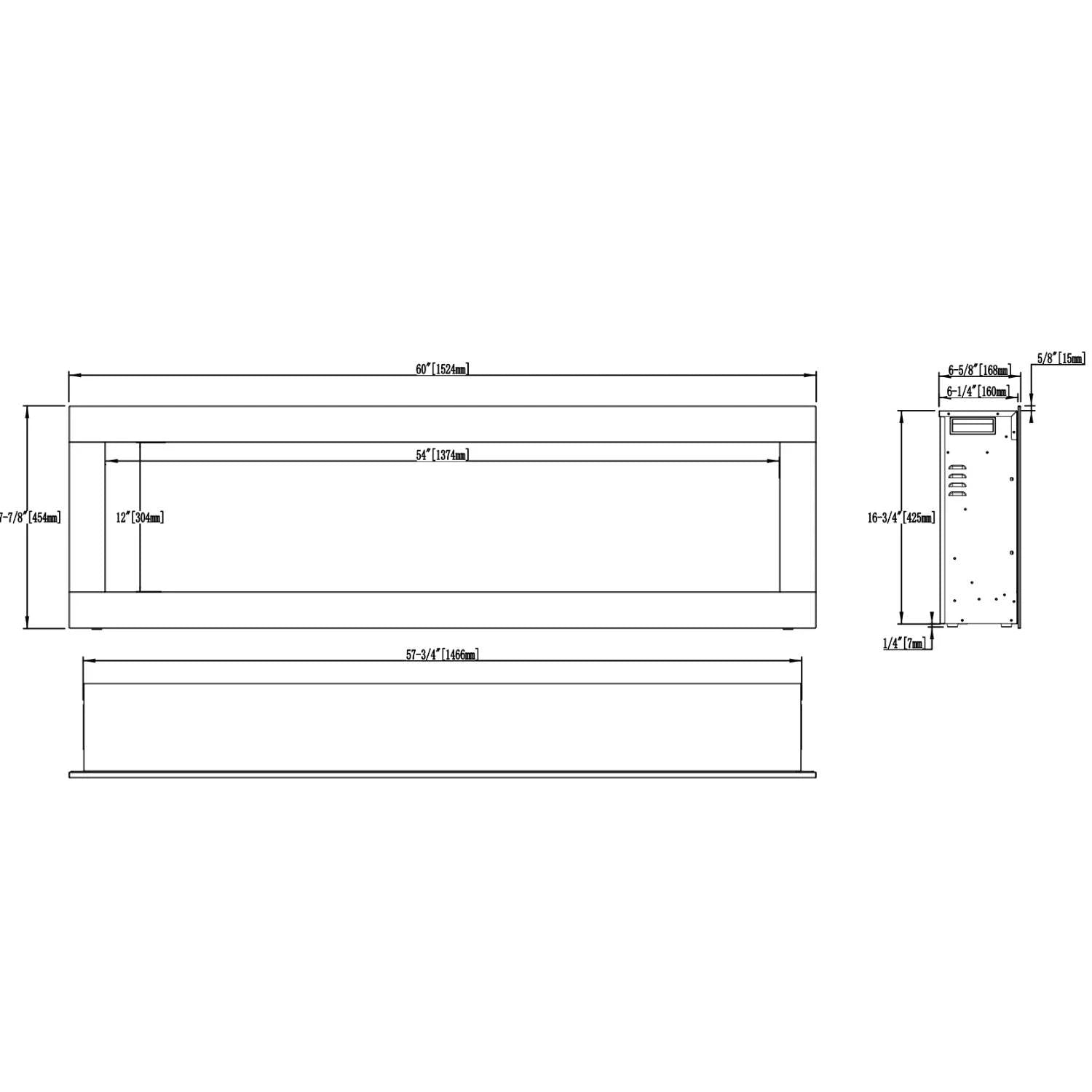 Aflamo Diamond 152 cm elektrický krb