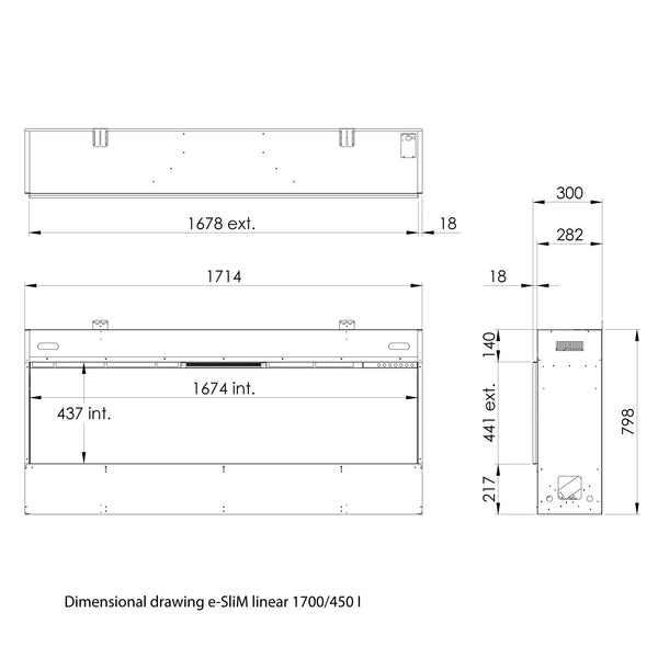 e-SliM Linear 1700-450 I – krb na vodní páru