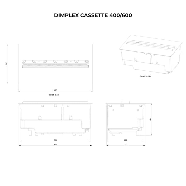 Cassette 400-600 vestavěný hořák na vodní páru