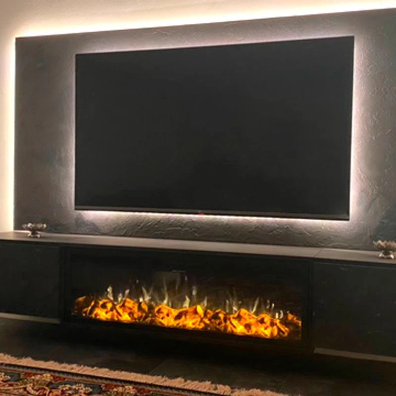 LED Classic vestavěný elektrický krb - 129 cm