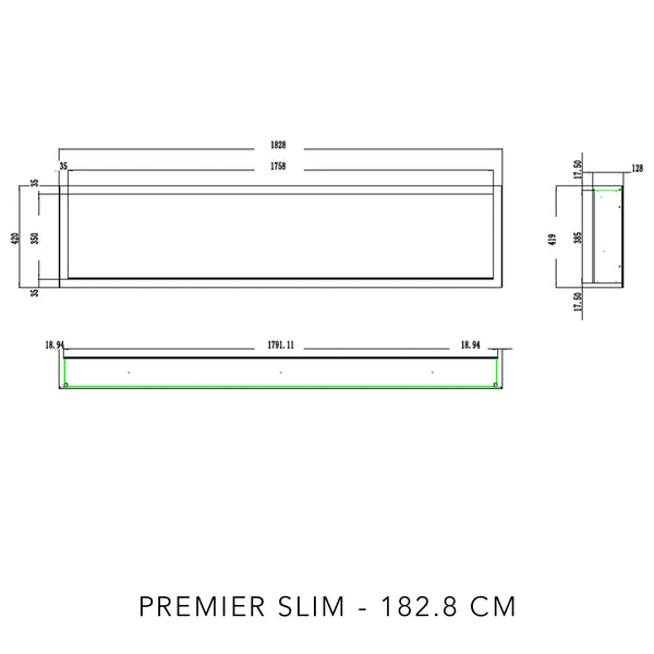 Pride Slim elektrický krb - 92 cm
