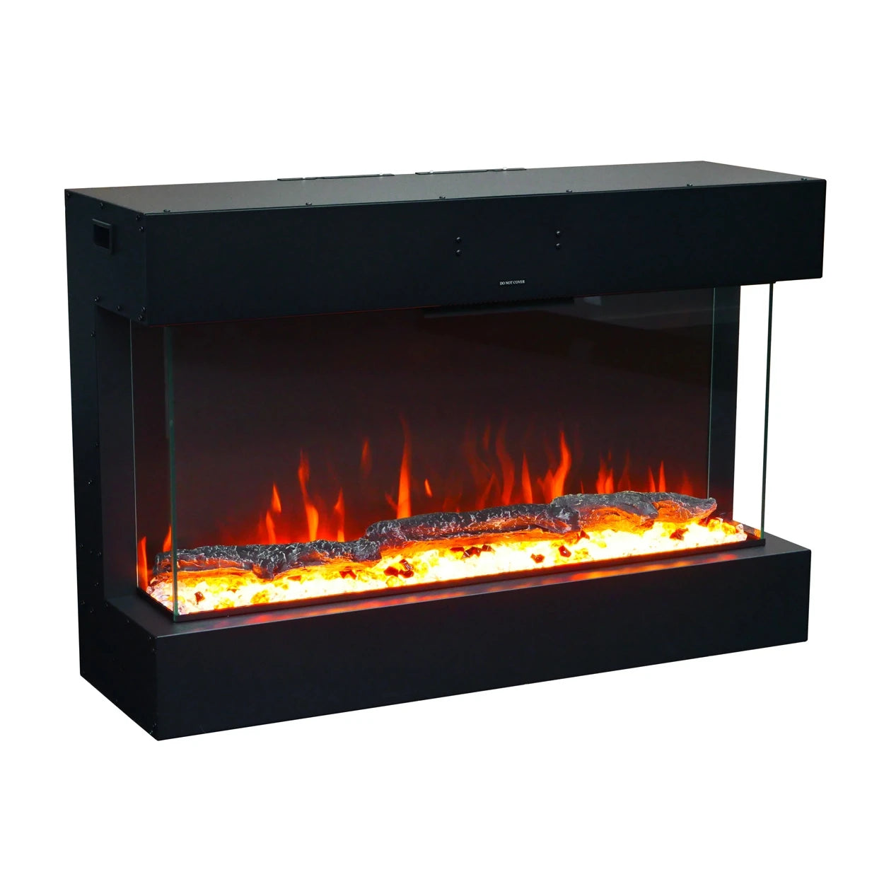 Feroza nástěnný elektrický krb – černý – 101 cm