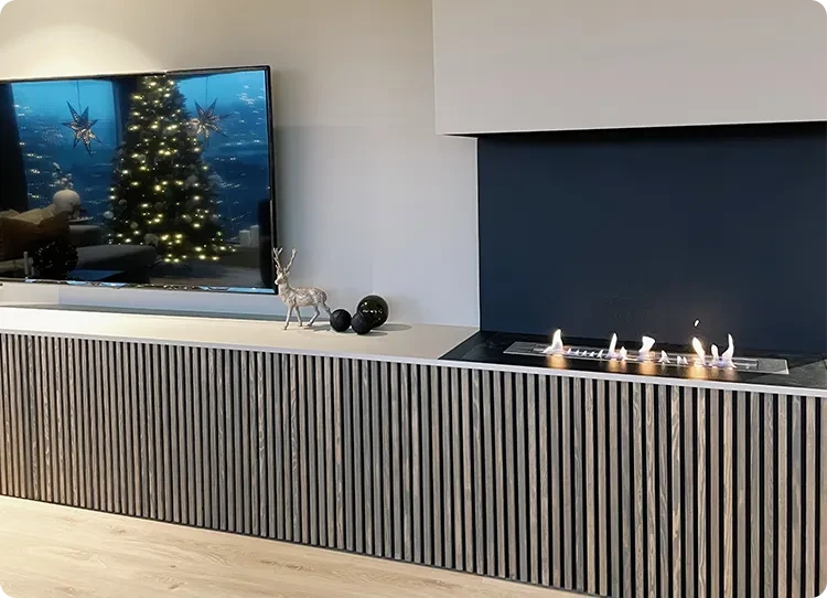 built in bioethanol insert 