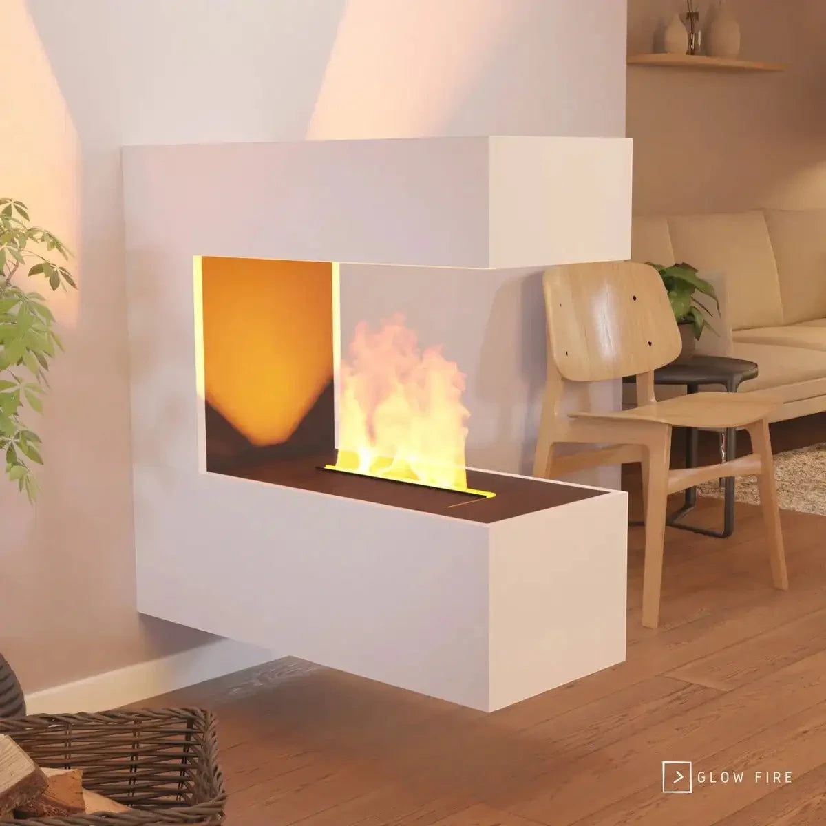 Schiller Wall White - OMC 400 | nástěnný krb na vodní páru