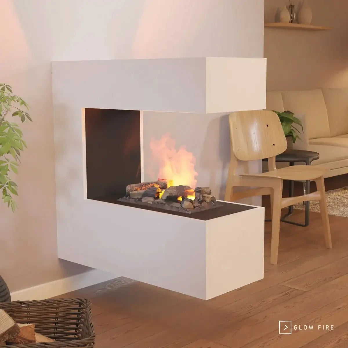 Schiller Wall White - OMC 400 | nástěnný krb na vodní páru