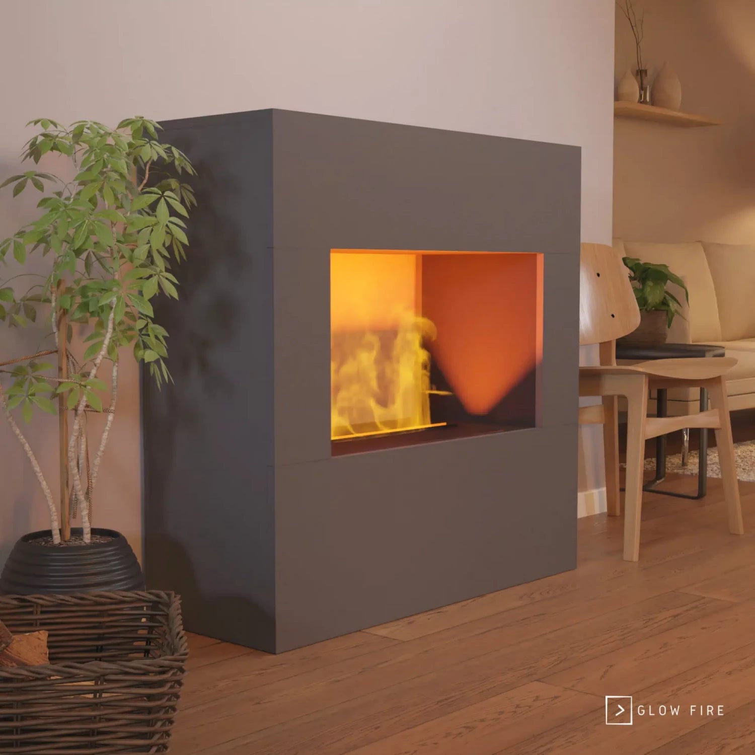 Goethe Gray OMC 600 | volně stojící krb na vodní páru