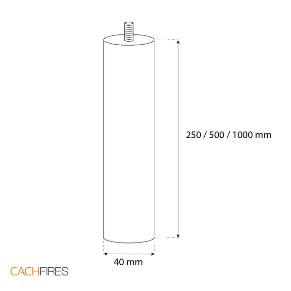 Stropní tyč 100 cm – černá