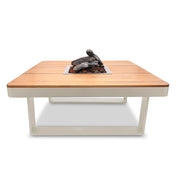 Horizon 95 Oyster Beige – čtvercový plynový ohniště stůl